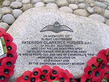 Flt Lt Hughes memorial